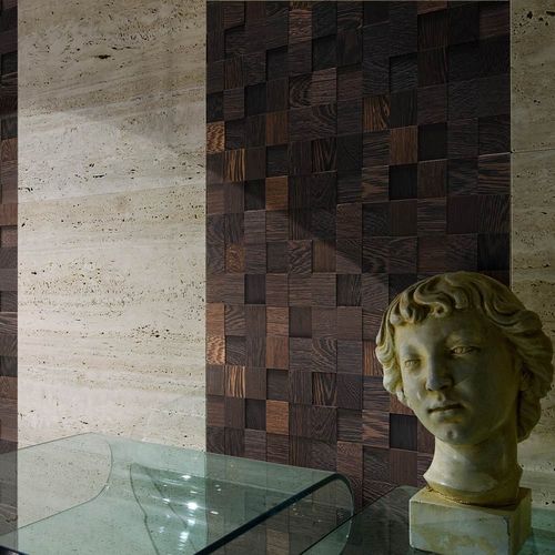 Paramento in legno - MOSAICO - CP PARQUET - indoor / 3D / spazzolato