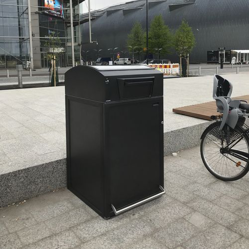 Portarifiuti pubblico - CITYSOLAR - FINBIN Products/ Lehtovuori Oy - in acciaio galvanizzato / a energia solare / contemporaneo