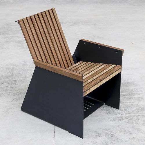 Poltrona contemporanea - RADIUM LRE350 - egoé - in legno / in legno / in alluminio