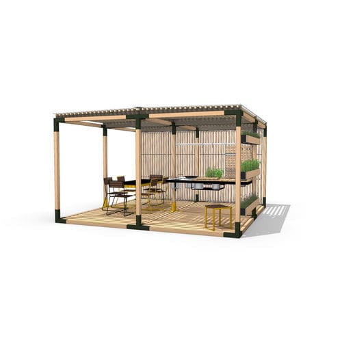 Pergola autoportante - LEVSETH1451 - egoé - in legno / su misura / modulabile