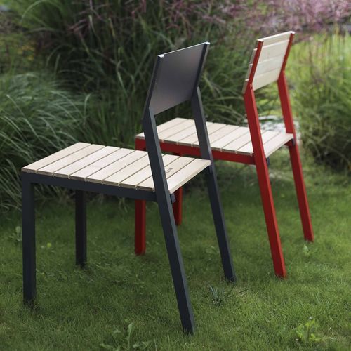 Sedia contemporanea - Cora LCR126 - egoé - da esterno / da interno / in teak