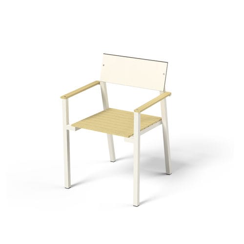 Sedia contemporanea - Cora LCR225 - egoé - da esterno / da interno / in teak