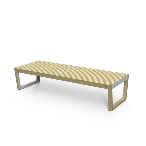 Panca da giardino contemporanea - Barka BA132 - egoé - in teak / in legno massiccio / senza schienale