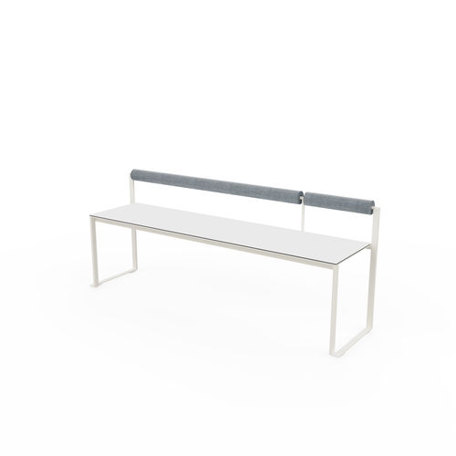 Panca da giardino contemporanea - LBS227 - egoé - in tessuto / in HPL / con schienale