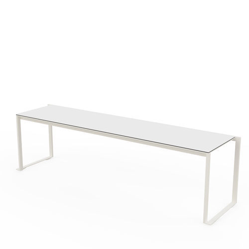 Panca da giardino contemporanea - LBS240 - egoé - in legno / in acciaio / in HPL