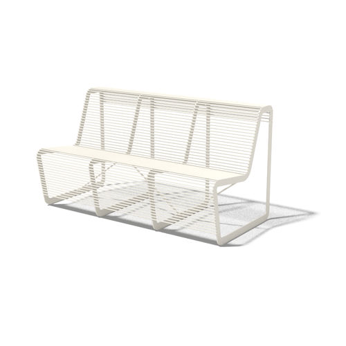 Panca da giardino contemporanea - Limpido LLP155 - egoé - in acciaio / con schienale / senza braccioli