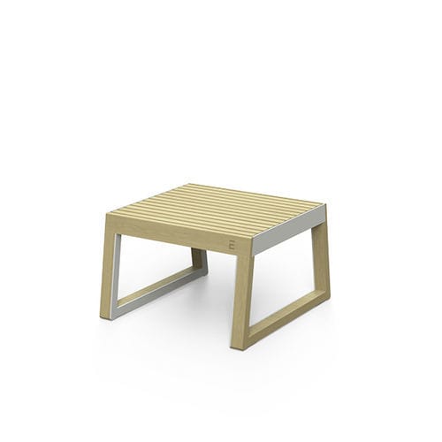 Sgabello contemporaneo - Barka BA114 - egoé - in legno massiccio / in teak / con supporto in legno