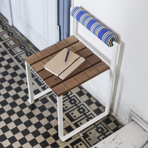 Sedia contemporanea - LBS215 - egoé - da esterno / da interno / in teak