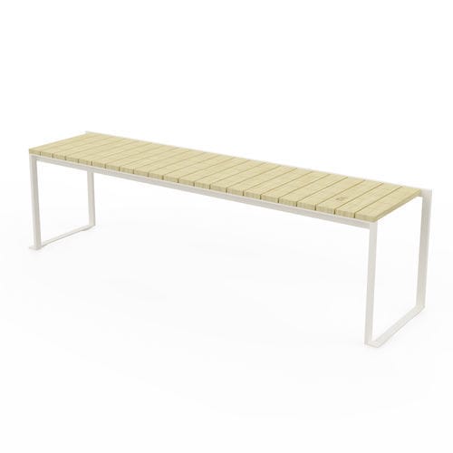 Panca contemporanea - LBS2301 - egoé - in legno massiccio / in acciaio / senza schienale