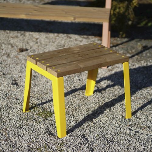Sgabello contemporaneo - E1-121 - egoé - in frassino / in pino / in acciaio galvanizzato
