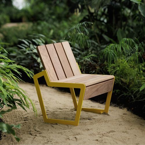 Sedia da giardino contemporanea - A5-111 - egoé - da esterno / in frassino / in legno massiccio