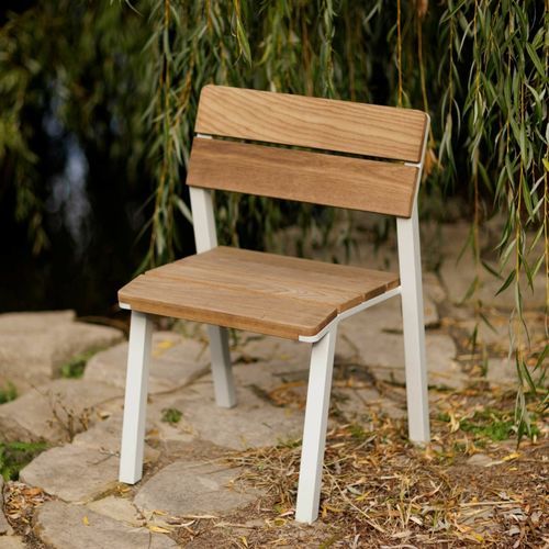 Sedia da giardino contemporanea - E2-152 - egoé - per terrazza / in frassino / in legno massiccio
