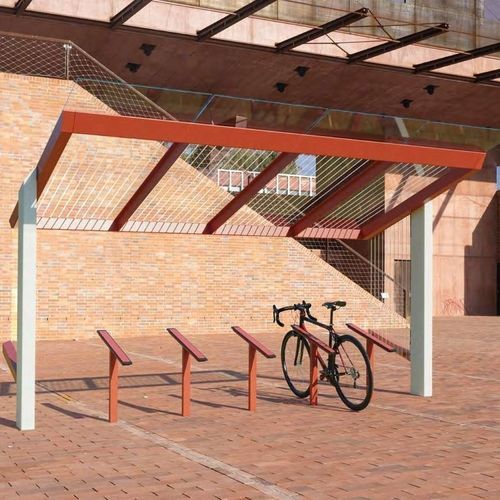 Pensilina per biciclette di lunga durata - X2-V410-SS - egoé - in acciaio / in acciaio galvanizzato / in acciaio termolaccato