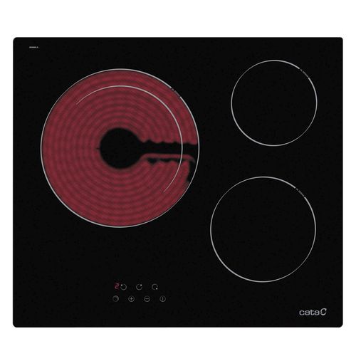 Piano cottura in vetroceramica - TDN 603 - CATA - 3 fuochi / da incasso / con comandi tattili
