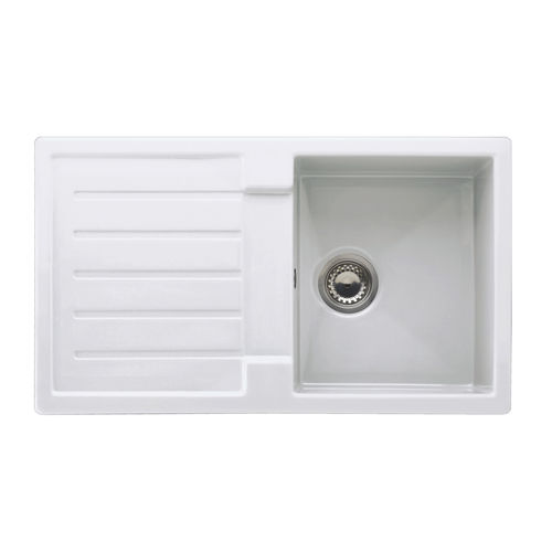 Lavello a 1 vasca - FRSD-1 WH - CATA - con gocciolatoio / in composito / da incasso