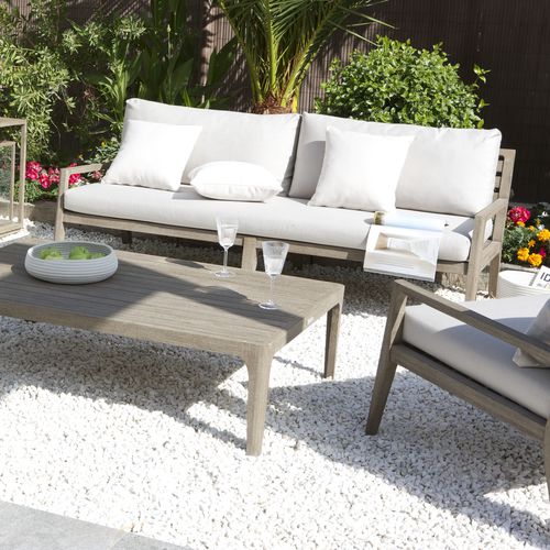 Divano contemporaneo - SKY - GreenDesign - da giardino / in tessuto / marrone