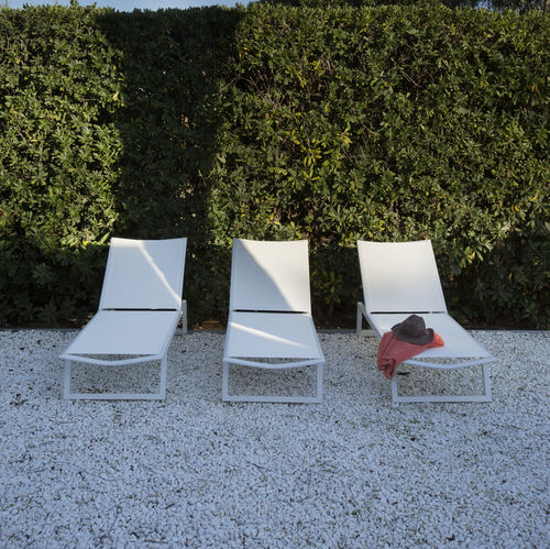 Lettino prendisole contemporaneo - MISTIC - GreenDesign - in tessuto / in alluminio / da giardino