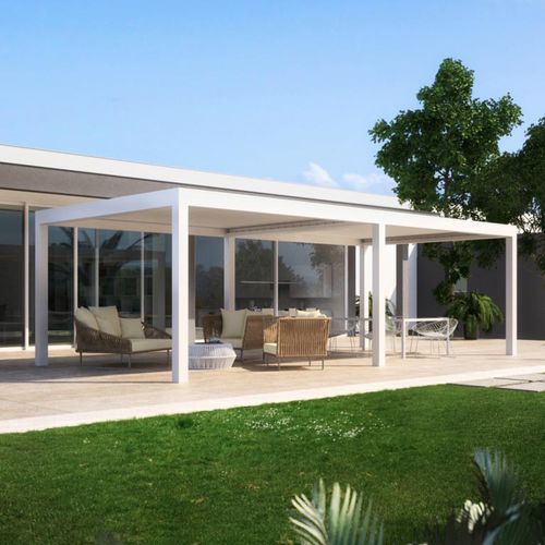 Pergola autoportante - BIOSHADE - GreenDesign - addossata / in alluminio / in alluminio verniciato