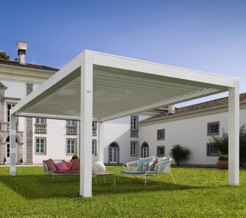 Pergola autoportante - BIOSHADE PLUS - GreenDesign - addossata / in alluminio / in alluminio verniciato