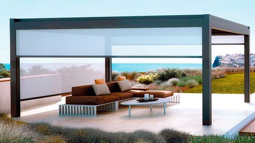 Pergola autoportante - BINOMIO PLUS - GreenDesign - addossata / in alluminio / in alluminio estruso