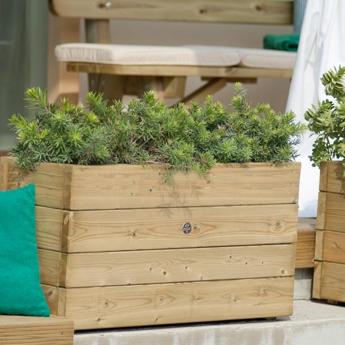 Fioriera in legno - MADERA - GreenDesign - rettangolare / contemporanea / da esterno