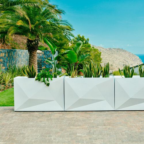 Fioriera in polietilene - ANAFI - GreenDesign - rettangolare / contemporanea / da esterno