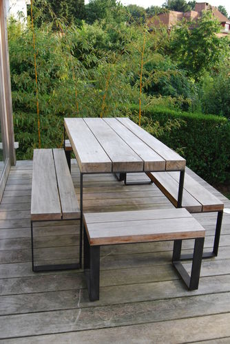 Tavolo contemporaneo - CABUY Didier - in rovere / rettangolare / quadrato
