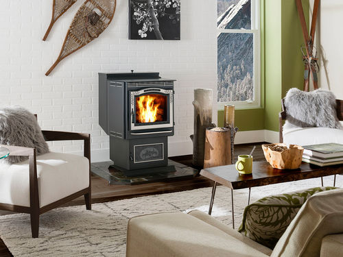 Stufa a pellet - P68 - Harman Stoves - contemporanea / in acciaio inossidabile