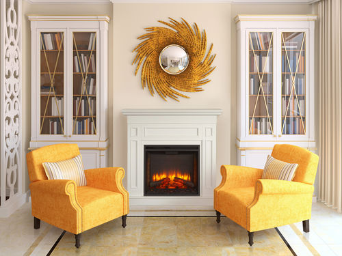 Camino elettrico - SIMPLIFIRE MONARCH - Harman Stoves - da incasso / Faccia singola / con focolare chiuso