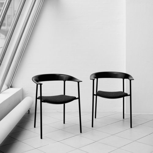 Sedia contemporanea - ASAP - Paustian - da interno / in tessuto / in pelle