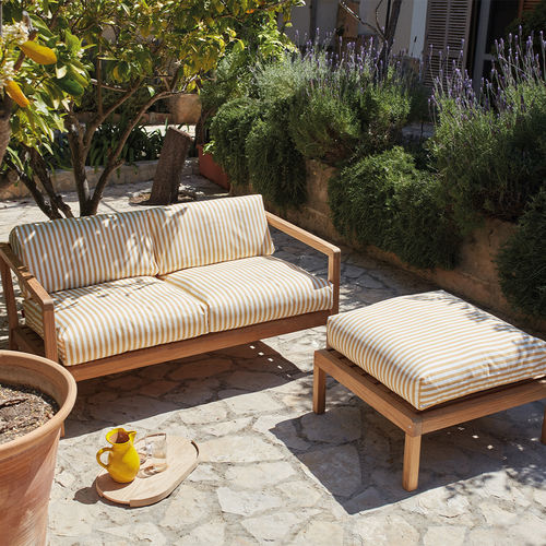 Pouf contemporaneo - SKAGERAK - VIRKELYST - Paustian - in teak / quadrato / con cuscino rimovibile
