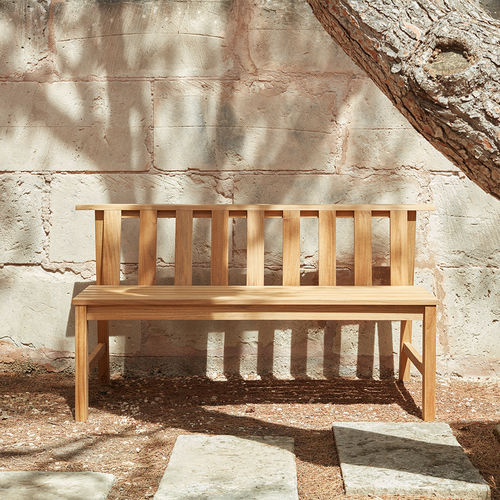 Panca da giardino contemporanea - SKAGERAK - PLANK - Paustian - in teak / con schienale / senza braccioli