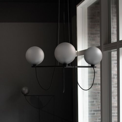 Lampadario contemporaneo - Handvark - in acciaio con rivestimento a polvere / con 3 punti luce / contract