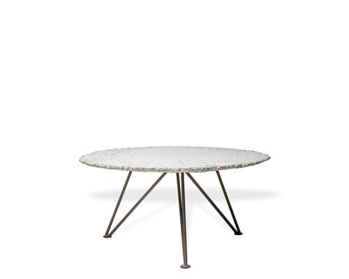 Tavolino basso contemporaneo - TABULA NIMBUS MAGNO - CO33 - in calcestruzzo / con supporto in acciaio / rotondo
