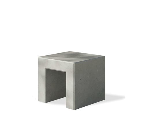 Sgabello contemporaneo - ANGULUS INFANS - CO33 - in calcestruzzo / con supporto in calcestruzzo / a slitta