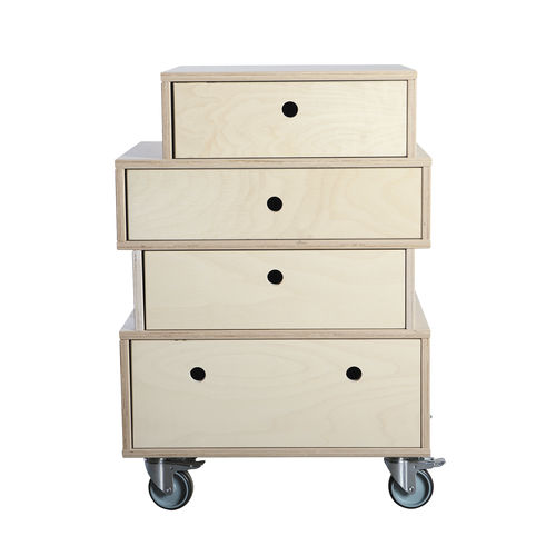 Cassettone contemporaneo - MF0201 / MF0252 - house doctor - in legno / con rotelle / non specificato