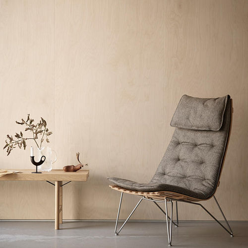 Poltrona contemporanea - Scandi Lux - fjordfiesta - in tessuto / in pelle / in legno