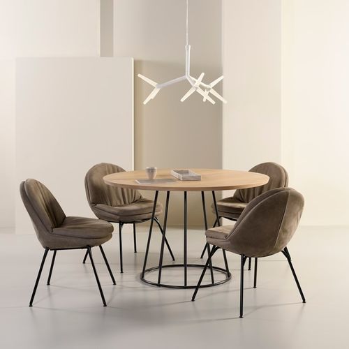 Sedia contemporanea - Curtis - Jess - da interno / in tessuto / in pelle