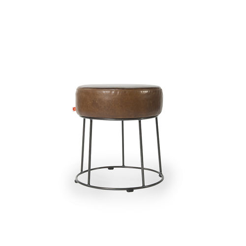 Sgabello contemporaneo - Cody - Jess - in pelle / con supporto in acciaio / con 5 piedi