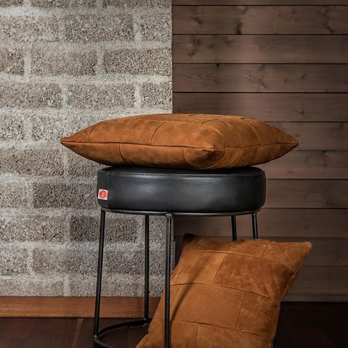 Cuscino quadrato - Lewis  - Jess - patchwork / per uso residenziale / in pelle