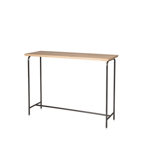 Tavolo alto contemporaneo - Jimmy - Jess - in rovere / in noce / con supporto in acciaio