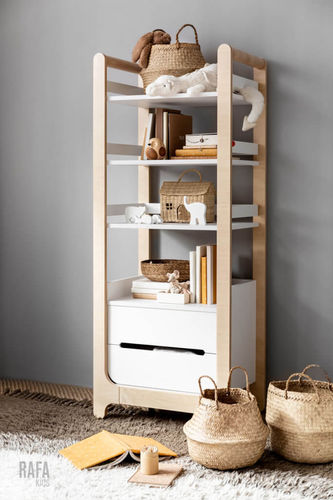 Scaffale contemporaneo - H  - Rafa Kids - in legno laccato / in betulla / in legno compensato