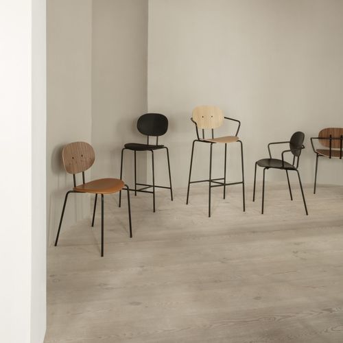 Sedia alta contemporanea - PIET HEIN - sibast furniture - da interno / in lana / in pelle