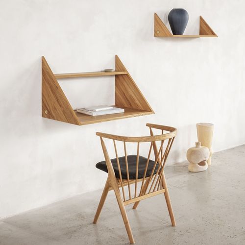 Scrivania da parete - XLIBRIS - sibast furniture - contemporanea / in rovere / dritta