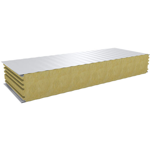 Pannello sandwich per muro - MWS - EuroPanels - rivestimento in metallo / anima in lana minerale / tagliafuoco