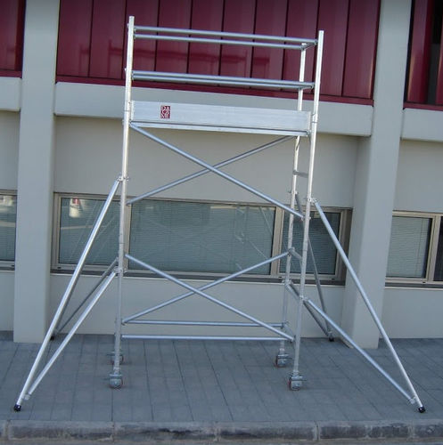 Ponteggio in alluminio - ALU 50 - DACAME - con rotelle