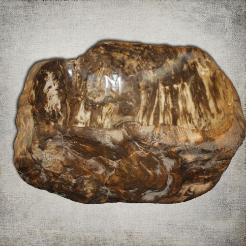 Lavabo da appoggio - SKU 45 - Unik - in legno fossilizzato / organico / in stile rustico