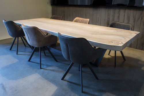 Tavolo da pranzo contemporaneo - SUAR WOOD - Unik - in noce / in legno massiccio / in legno laccato