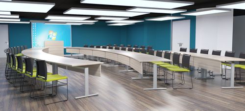 Plafoniera contemporanea - PLAFOLED-ULTRASOUND - Espace Cloison - rotonda / lineare / in alluminio