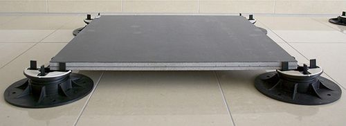 Quadrotta per pavimento sopraelevato da esterno - TWINS21SLATE - terratinta ceramiche